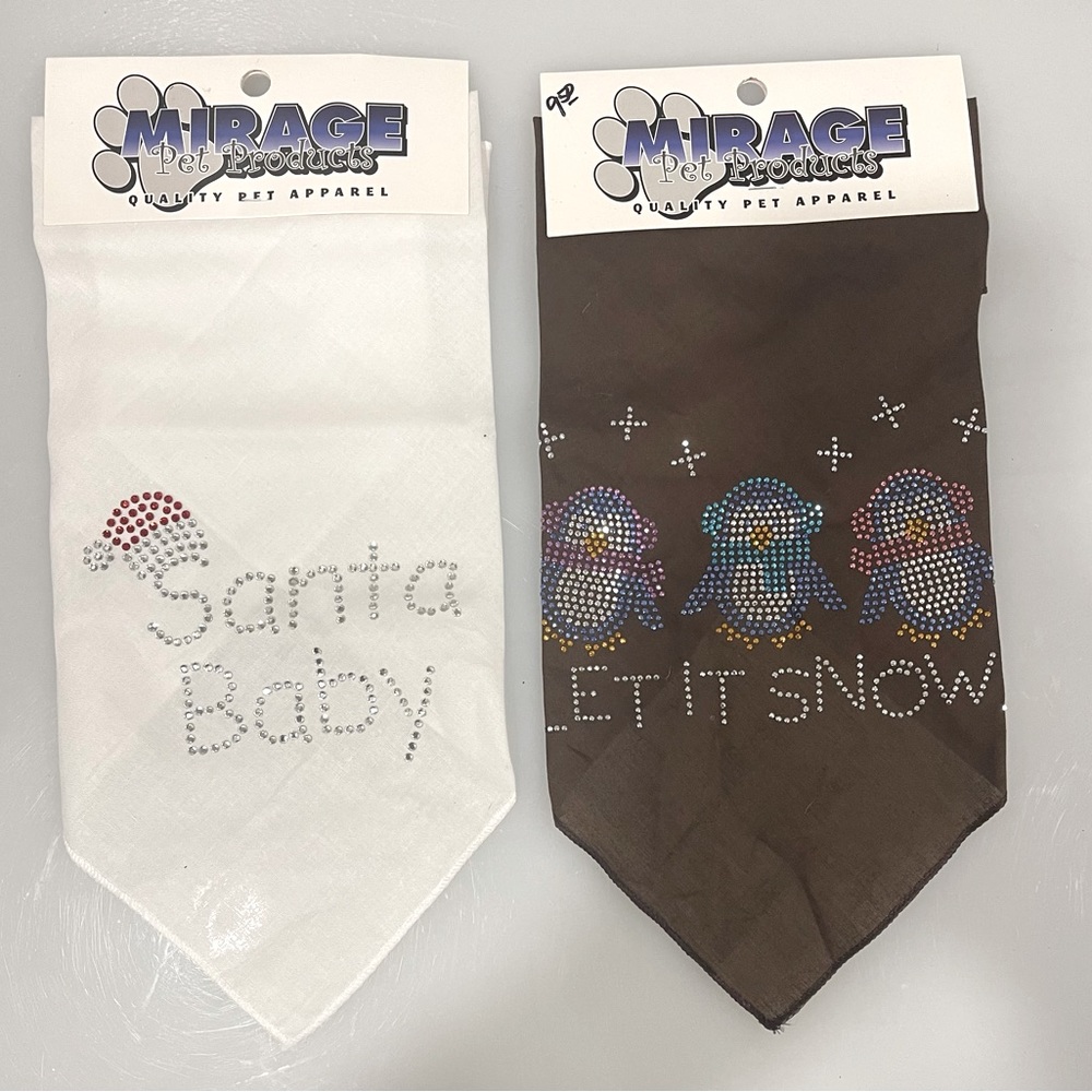 Mirage pet products/ Santa baby & let it snow/ Bandana collar large